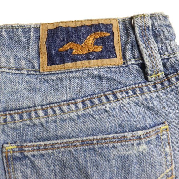 Hollister Distressed Denim Mini Skirt Size 3 - Picture 4 of 6